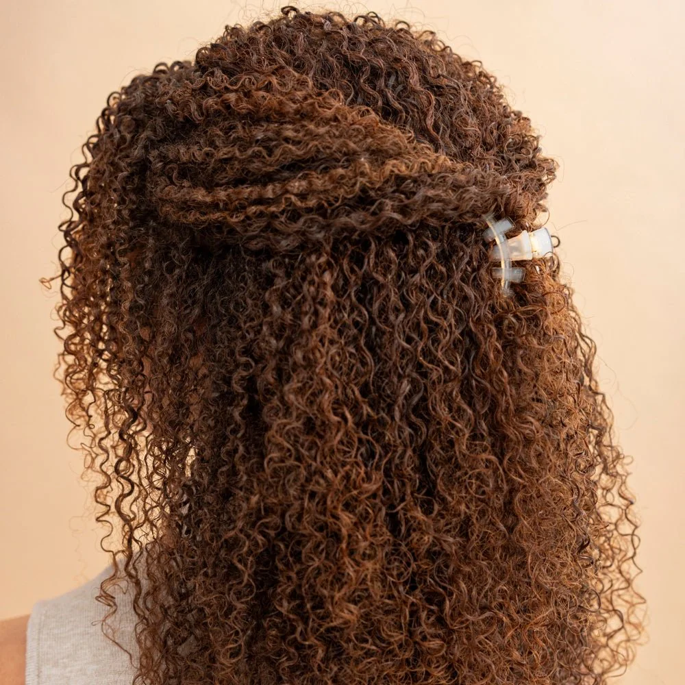 Classic Almond Beige Tiny Claw Clip - Image 4