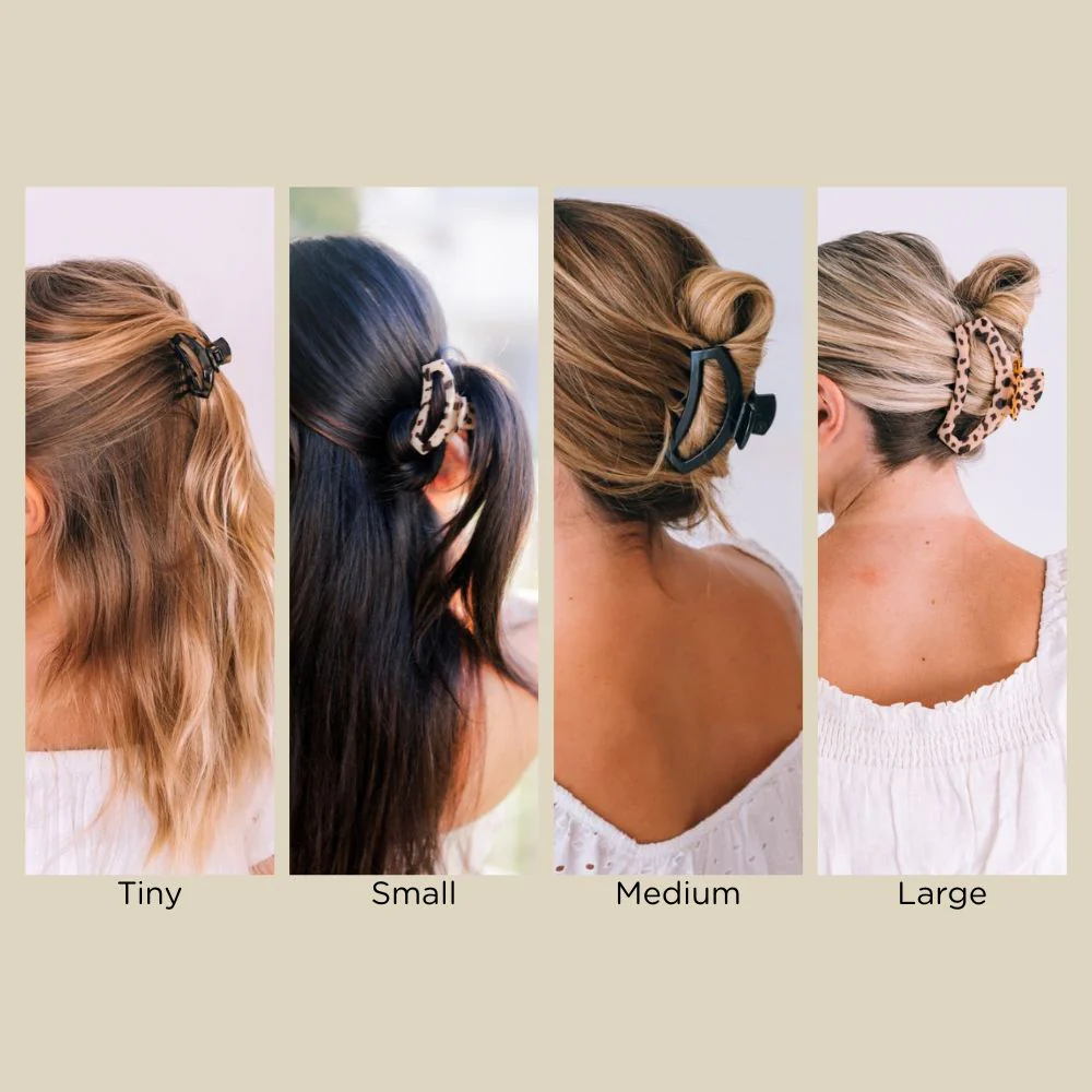Open Almond Beige Tiny Claw Hair Clip - Image 5