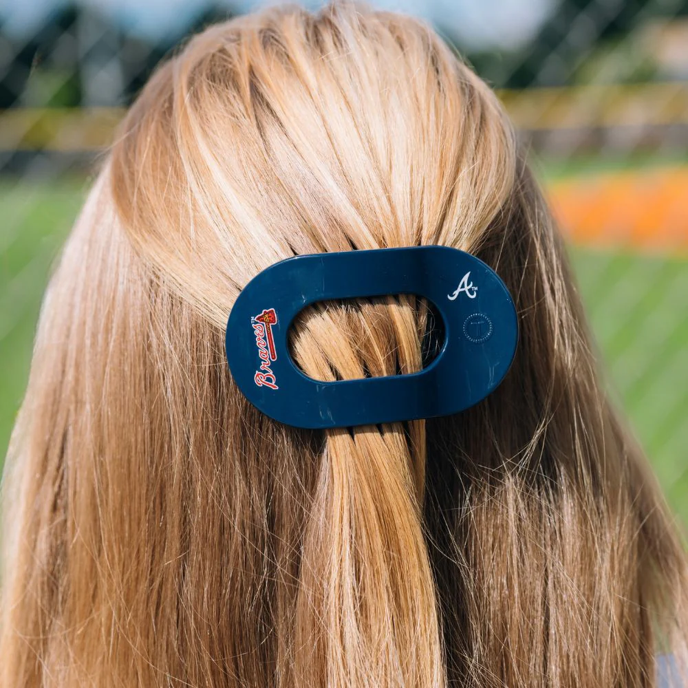 Atlanta Braves Medium Flat Round Hair Clip - Image 4