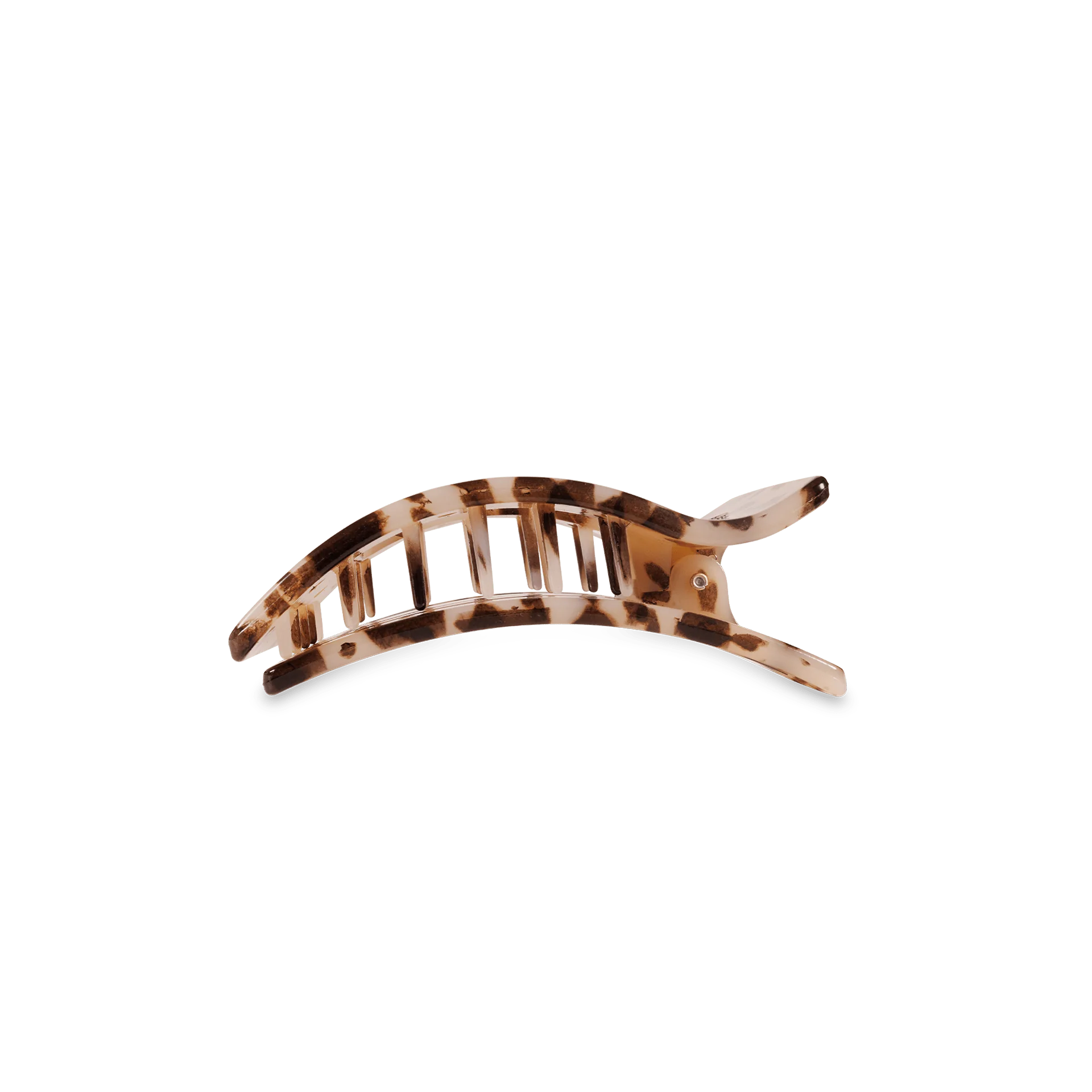 Blonde Tortoise Small Flat Rectangle Hair Clip - Image 3