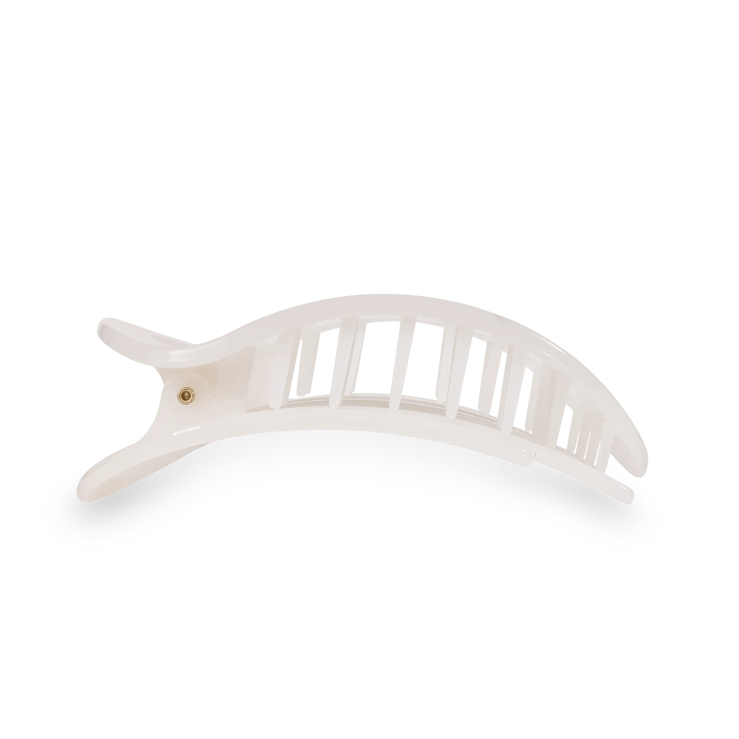 Coconut White Large Flat Round Hair Clip - Image 3