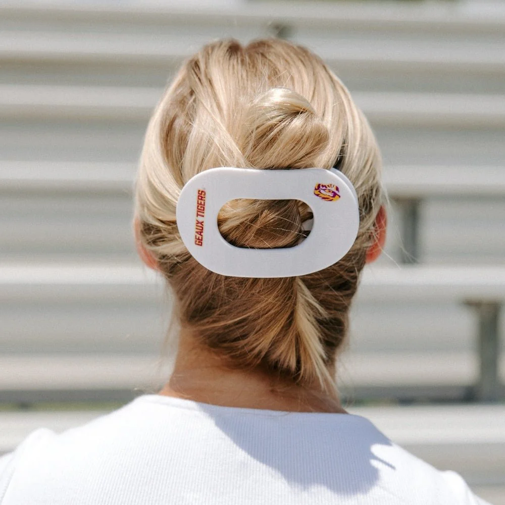 Geaux Tigers! Large Flat Round Hair Clip - Image 4