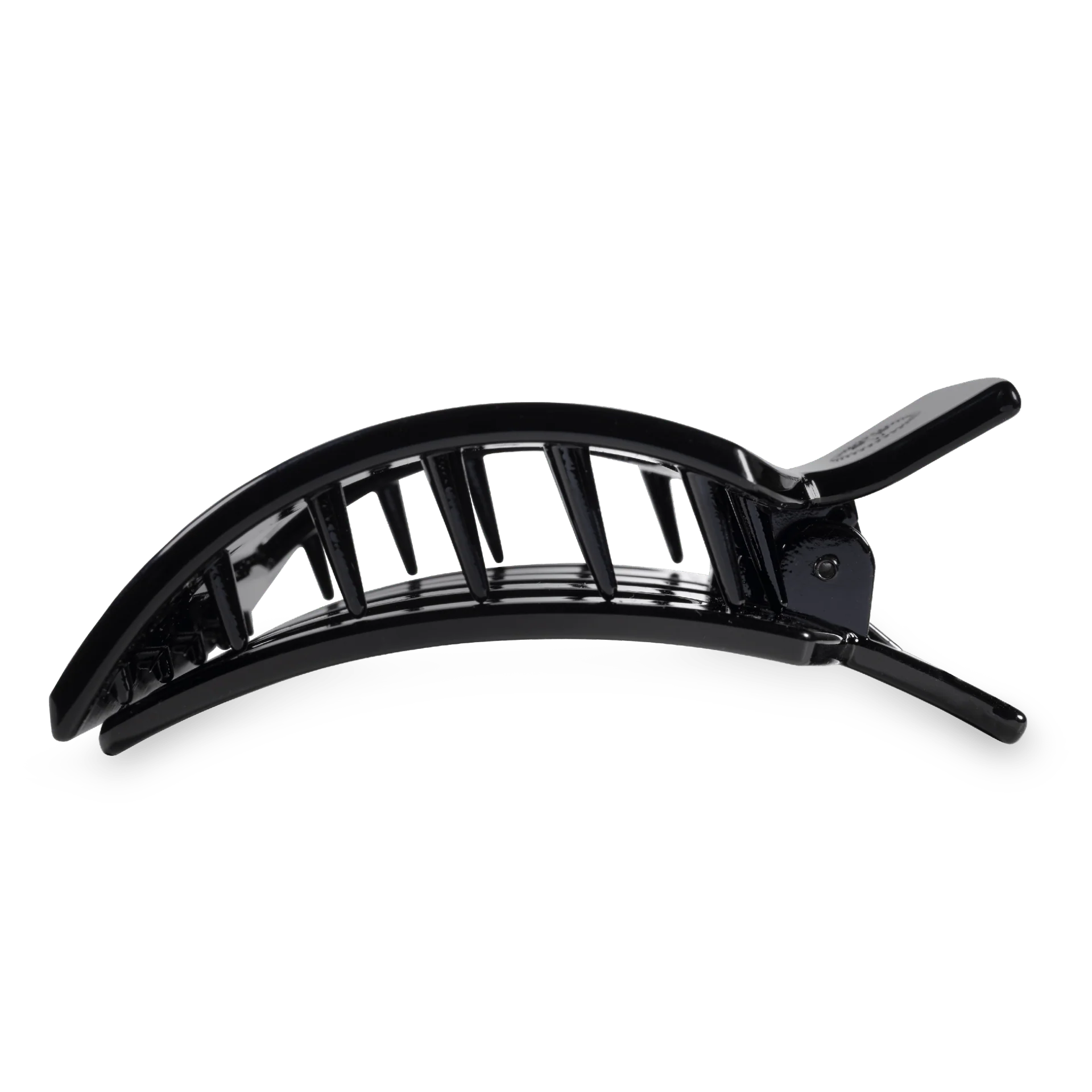 Jet Black Large Flat Square Hair Clip - Image 3