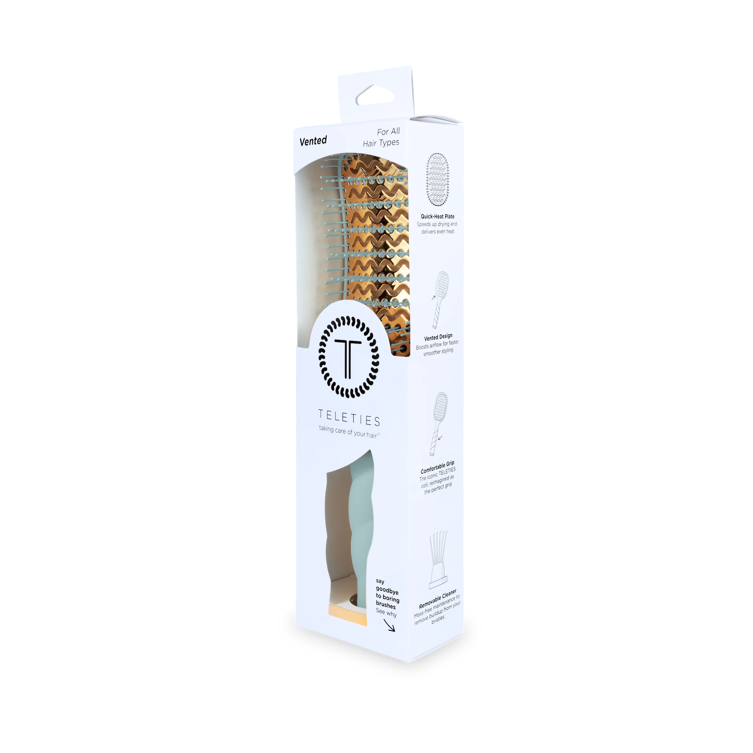 Vented Hair Brush - Blue - Image 8