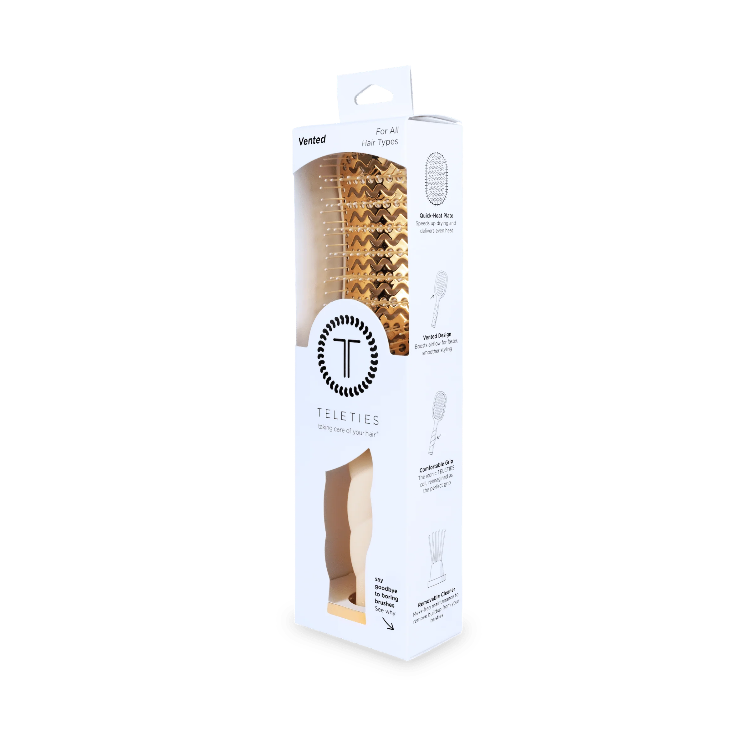 Vented Hair Brush - Tan - Image 10
