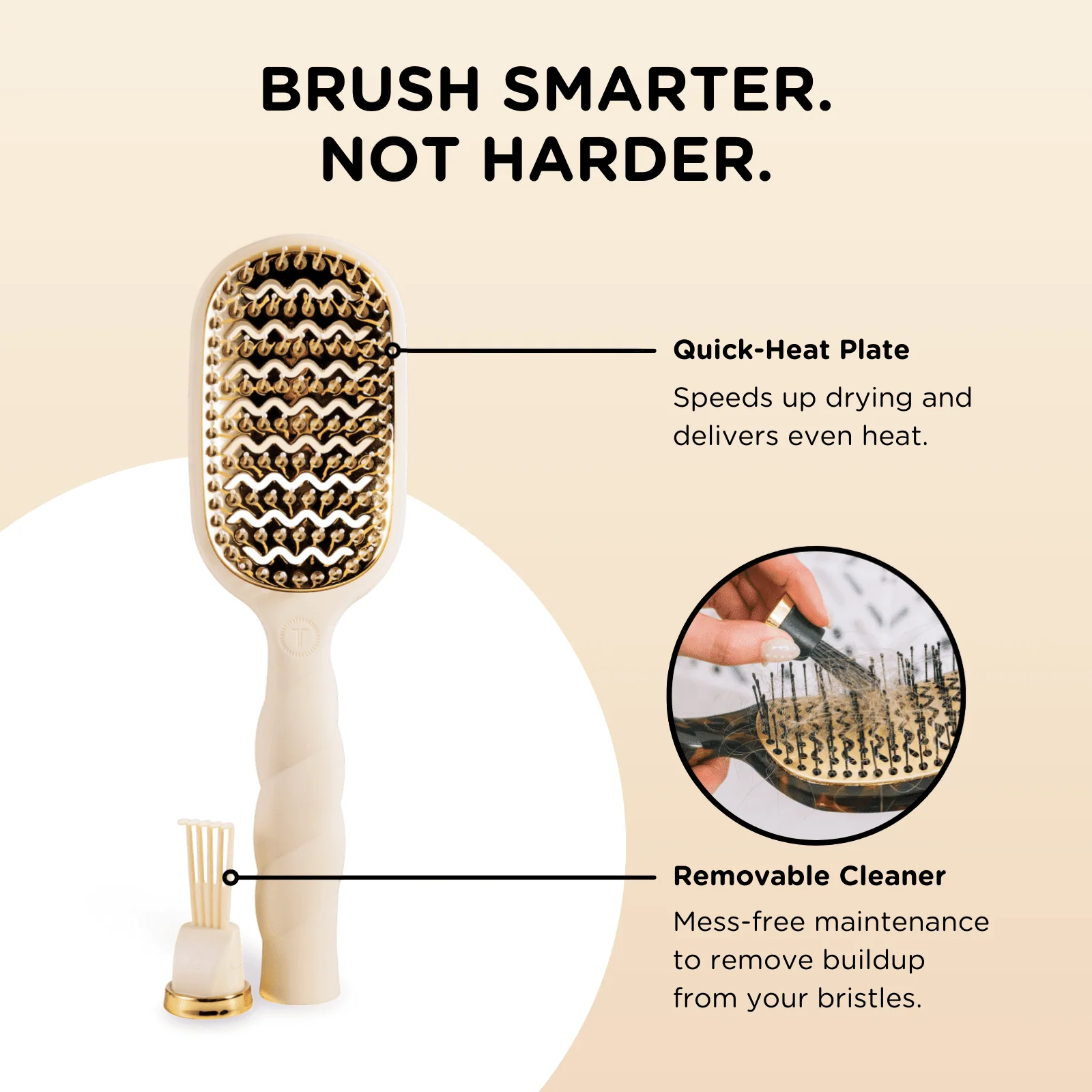 Vented Hair Brush - Tan - Image 8