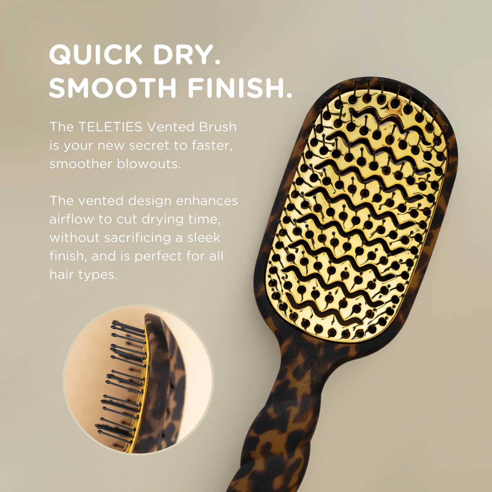 Vented Hair Brush - Tortoise - Image 5