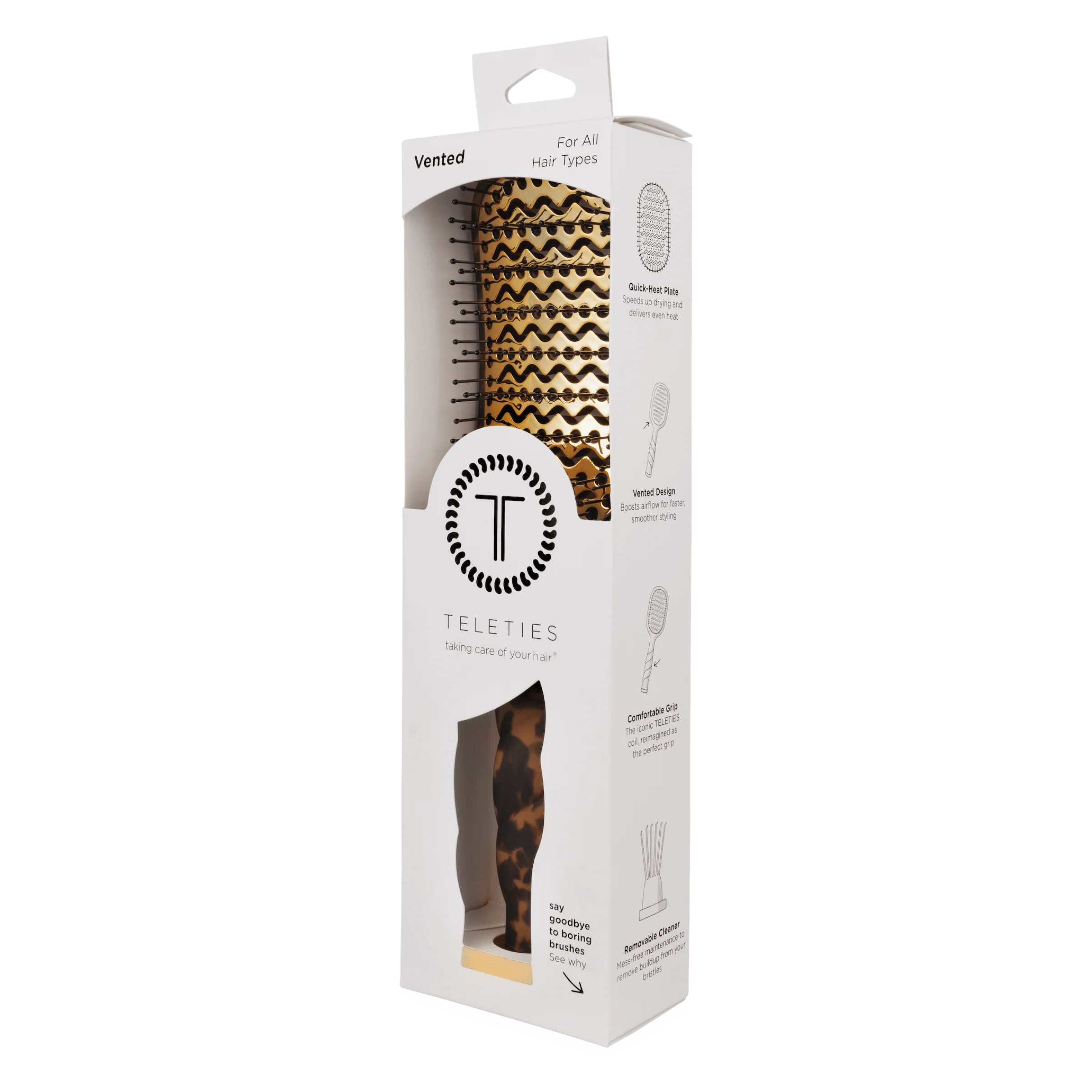 Vented Hair Brush - Tortoise - Image 7