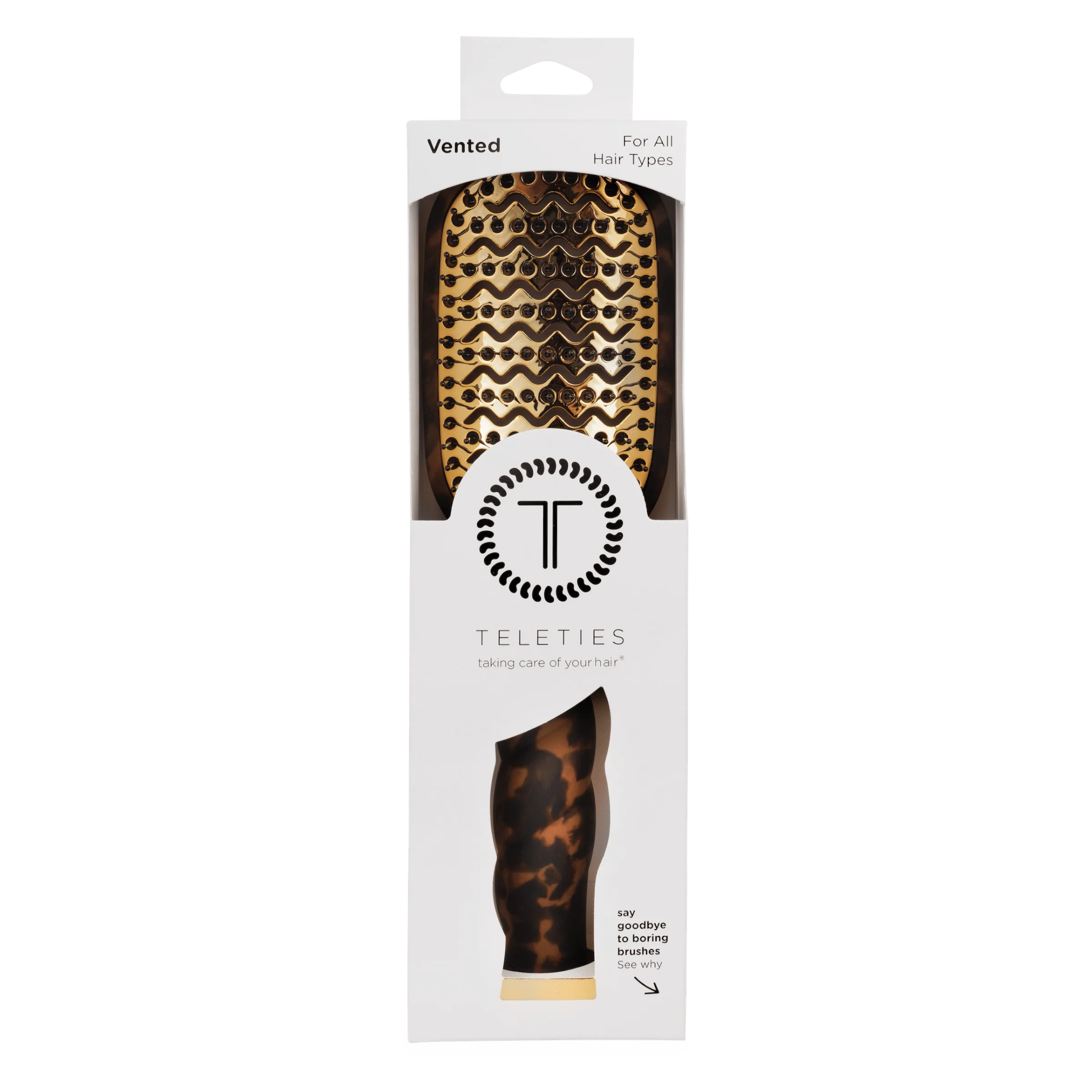 Vented Hair Brush - Tortoise - Image 9